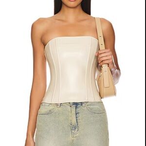 NWT We Wore What vegan leather corset size 2